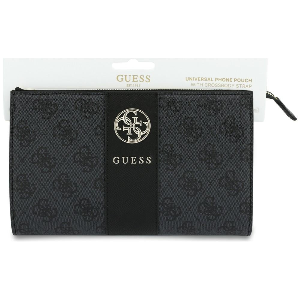 Universal Phone Bag, Guess, 4G Round Classic Logo Stripe, Black