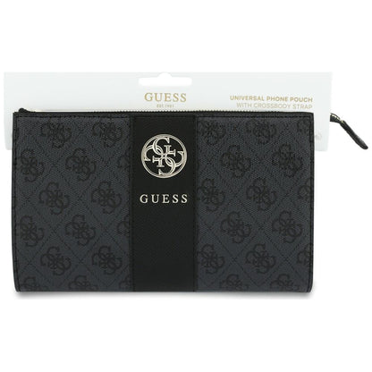 Universal Phone Bag, Guess, 4G Round Classic Logo Stripe, Black