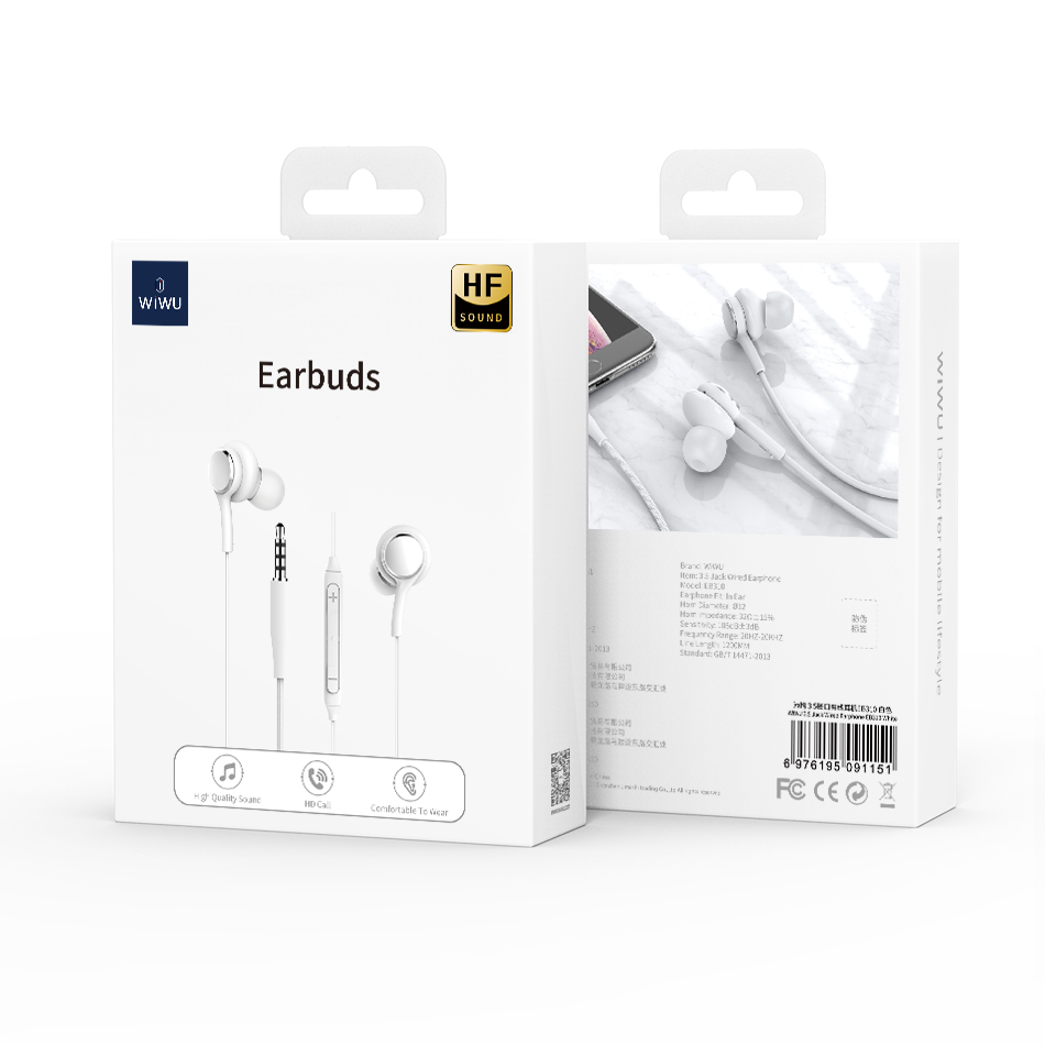 Handsfree 3.5mm WiWu EB310, White