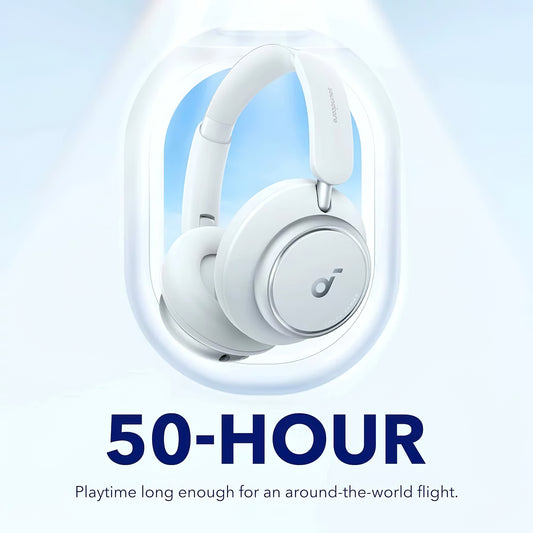 Handsfree Bluetooth Anker SoundCore Space Q45, MultiPoint, A2DP, ANC, White A3040G21