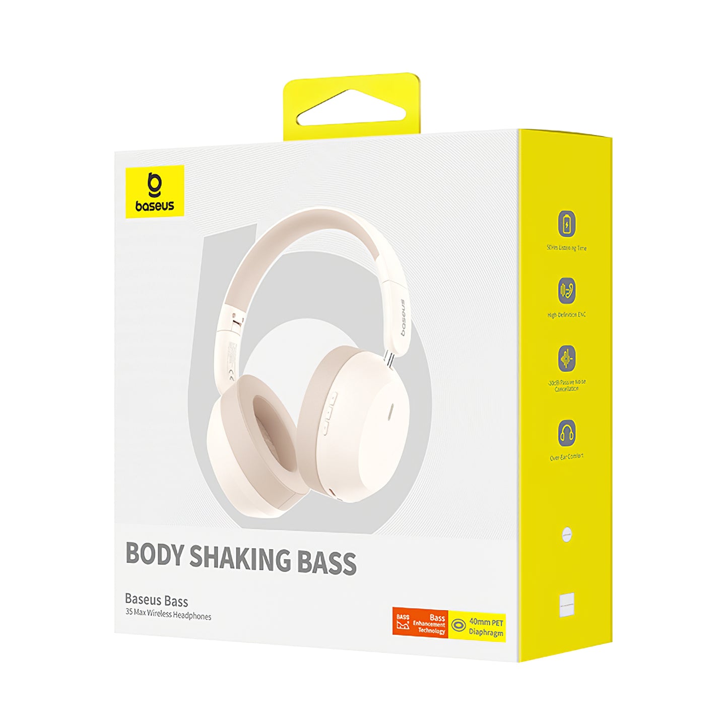 Handsfree Bluetooth Baseus Bass 35 Max, A2DP, White A00070800221-00