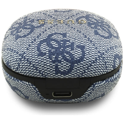 Handsfree Bluetooth Guess 4G Classic Metal Logo, TWS, Blue