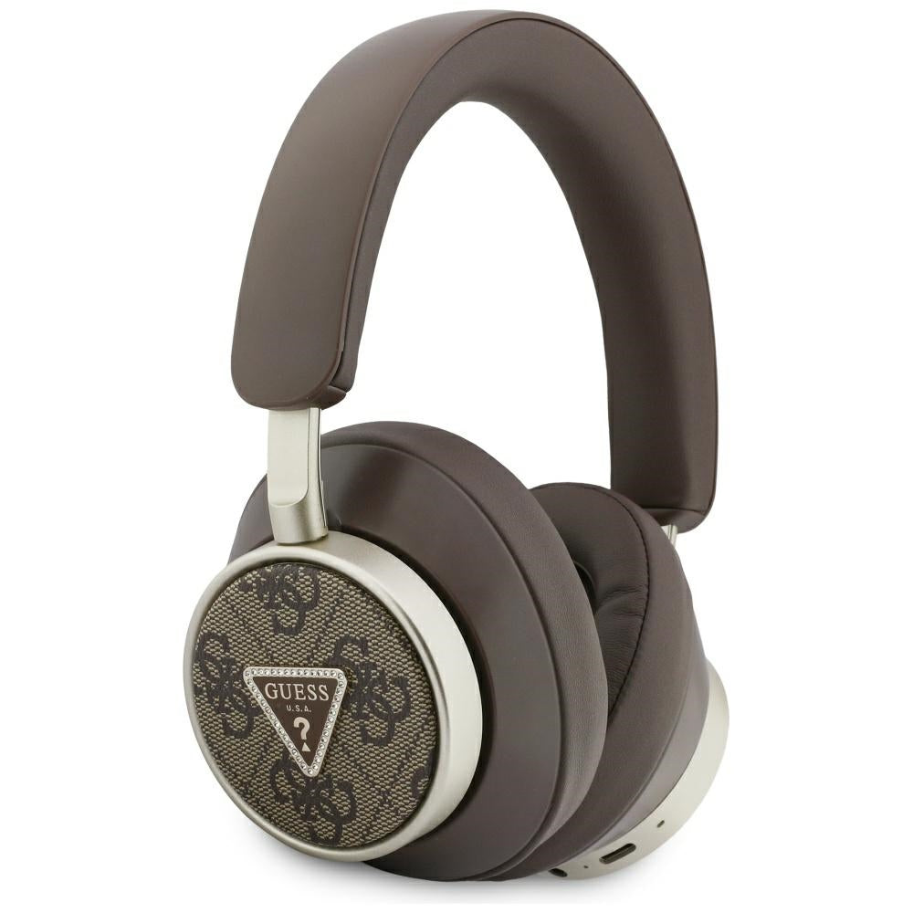 Handsfree Bluetooth Guess 4G Gold Triangle Logo, A2DP, Brown