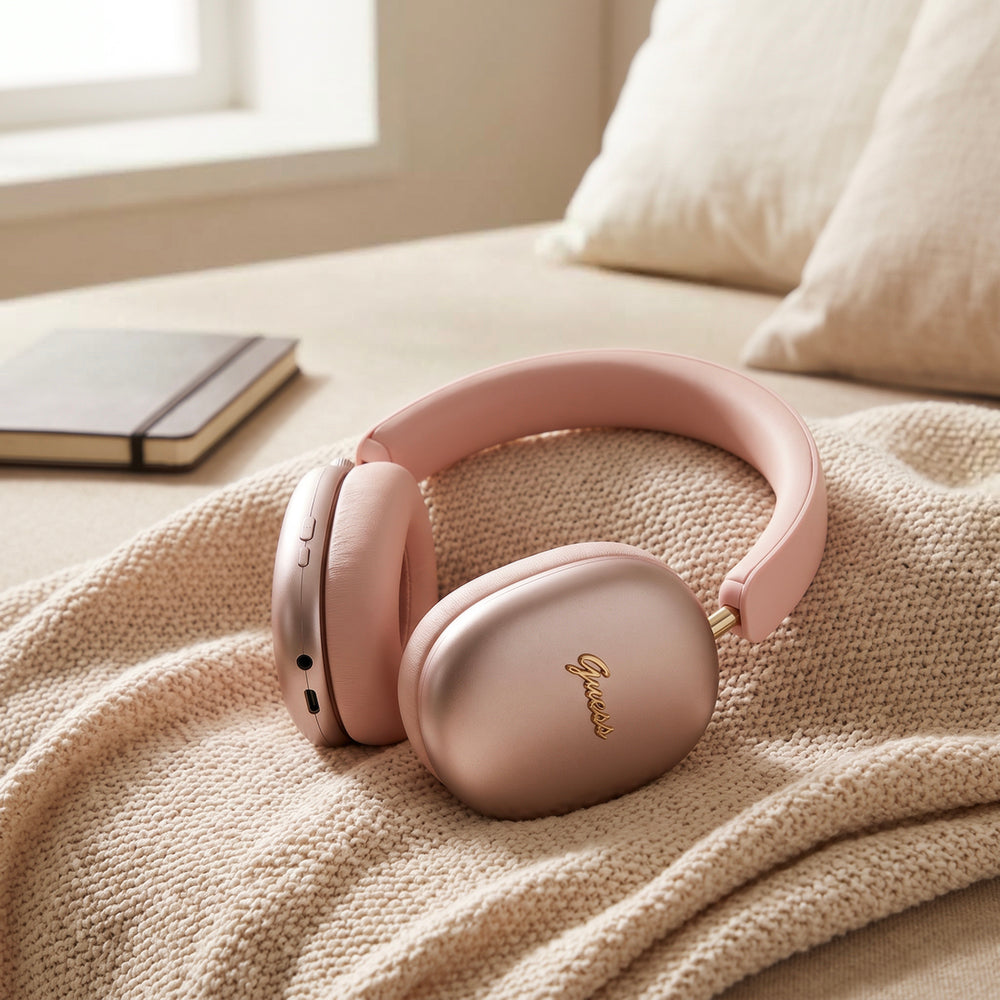 Guess Metal Script Logo Bluetooth Handsfree, A2DP, Pink