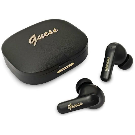 Handsfree Bluetooth Guess Script Metal Logo, TWS, Black