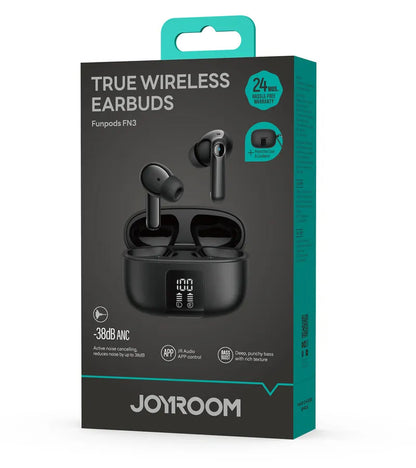 Bluetooth Handsfree Joyroom Funpods JR-FN3, TWS, ANC, Black