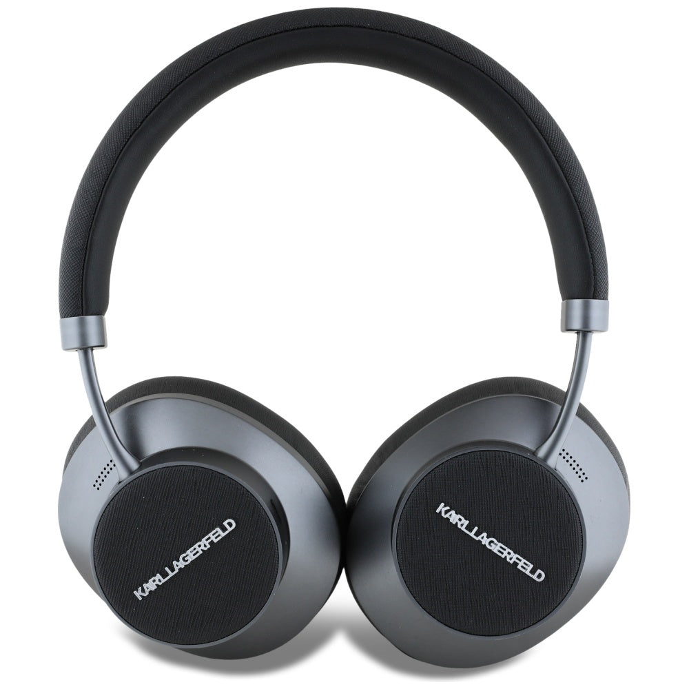 Karl Lagerfeld Saffiano Elongated Bluetooth Handsfree, A2DP, ANC, Black