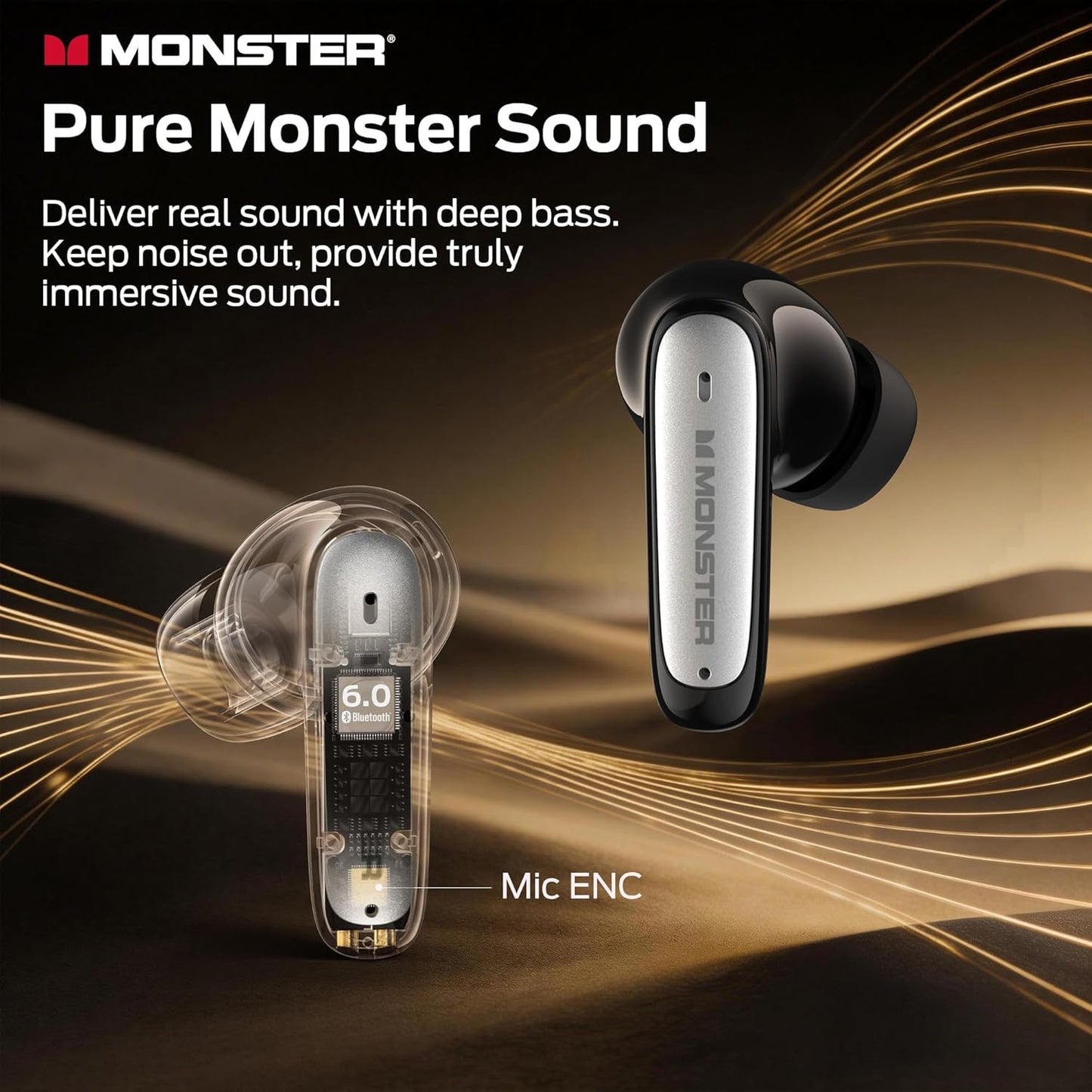 Bluetooth Handsfree Monster N-Lite 310, TWS, Black