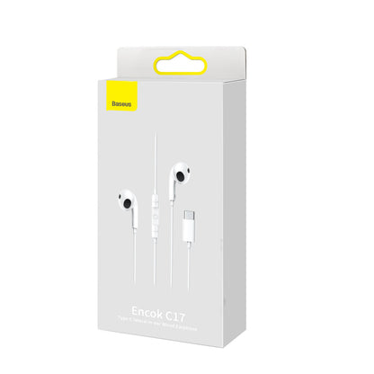 Handsfree USB-C Baseus Encok C17, White NGCR010002