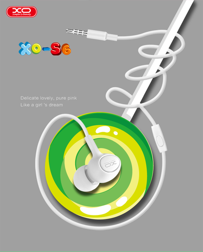 Handsfree 3.5mm XO Design S-6 Candy, White