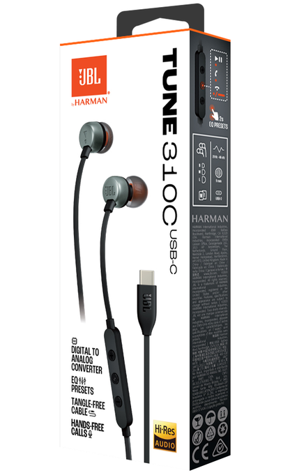 Handsfree USB-C JBL Tune 310C, Black JBLT310CBLK