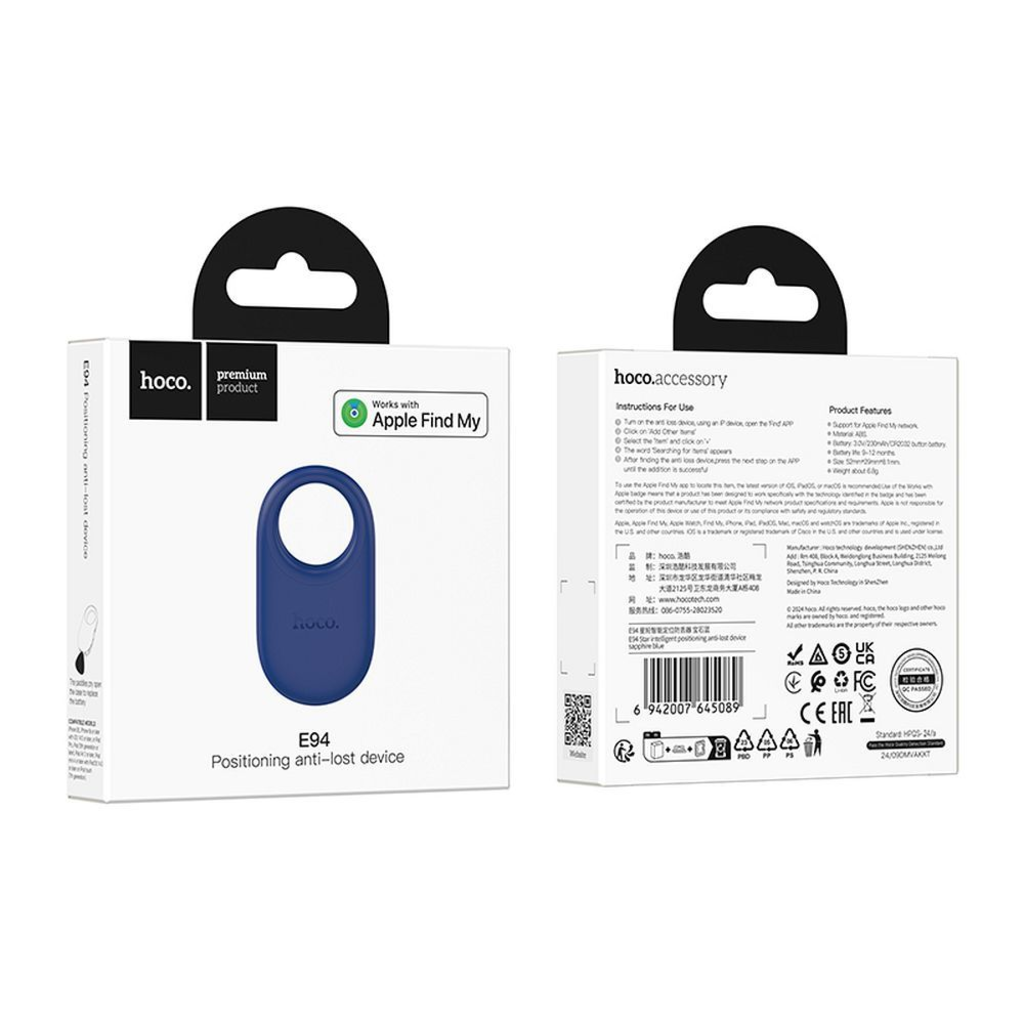 HOCO SmartTag E94 for iOS Series, Navy Blue