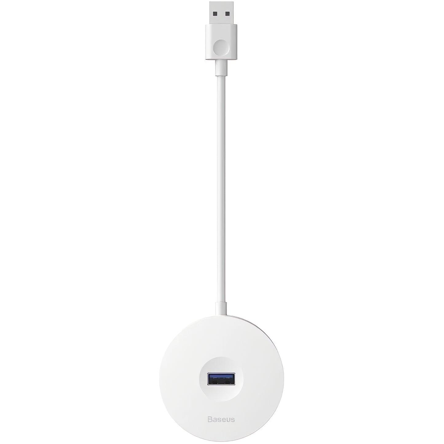 Baseus Round USB Hub, 3 x USB-A - 1 x USB-A 3.0, 0.1m, White CAHUB-F02