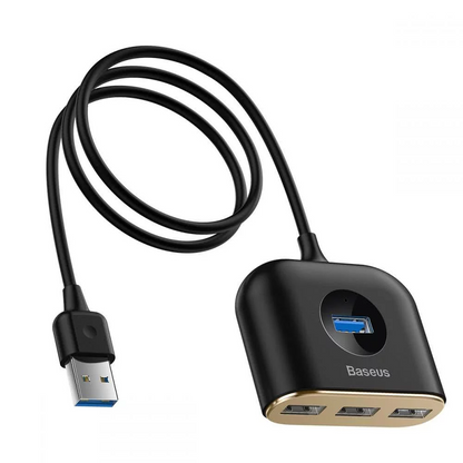 Baseus Square USB Hub, 1 x USB-A 3.0 - 3 x USB-A, Black CAHUB-AY01