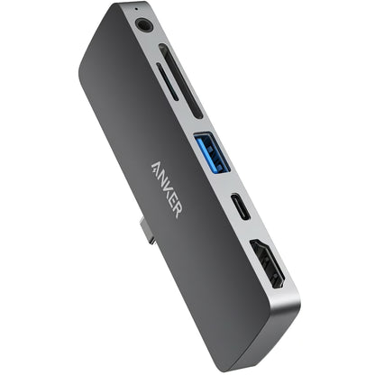 Anker PowerExpand Direct USB-C Hub for Apple iPad Pro 11 / Pro 12.9, 1 x USB-C - 1 x USB-A - 1 x HDMI - 1 x Jack 3.5mm - 1 x SD - 1 x microSD, Gray 