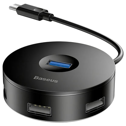 Baseus AirJoy USB-C Hub, 3 x USB-A - 1 x USB-A 3.0, Black CAHUB-G01