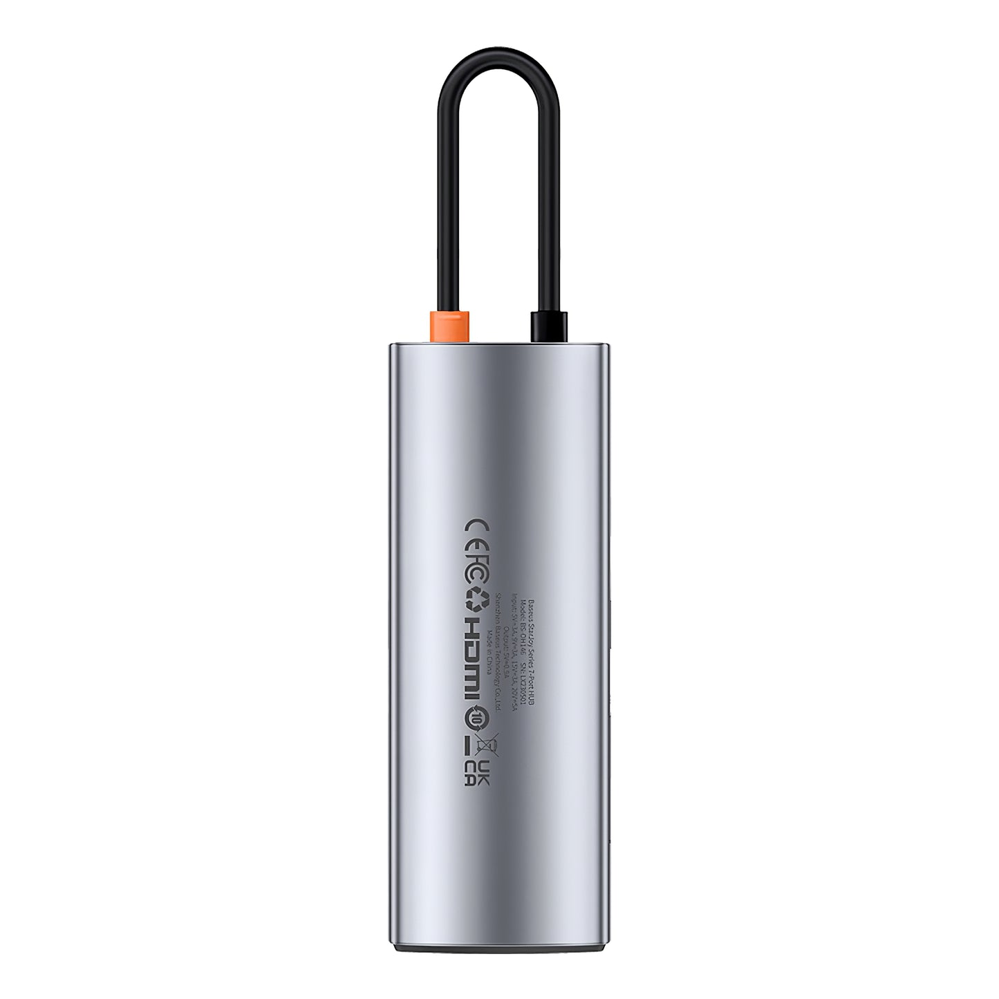 Baseus Joystar USB-C Hub, 3 x USB-A 3.0 - 1 x USB-C - 1 x HDMI - 1 x SD - 1 x microSD, Silver B00030708811-00