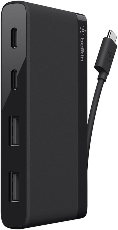 Belkin Mini USB-C Hub, 2 x USB-A 3.1 - 2 x USB-C, Black F4U090btBLK