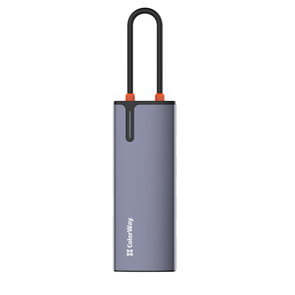 ColorWay CW-HUB03 USB-C Hub, 6in1, Silver
