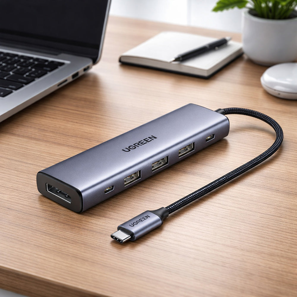 UGREEN CM511 USB-C Hub (75642), 6in1, Gray