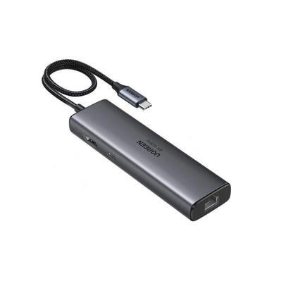 UGREEN CM512 USB-C Hub (45000), 2 x USB-A 3.2 - 2 x USB-C - 1 X HDMI - 1 x RJ45, Gray