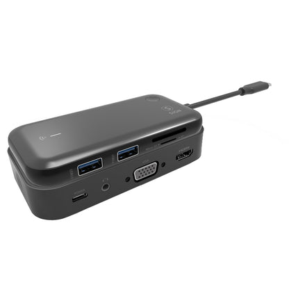 SiGN USB-C Hub, 1 x USB-C - 1 x HDMI - 1 x VGA - 1 x Jack 3.5mm, Black SN-TVBT01