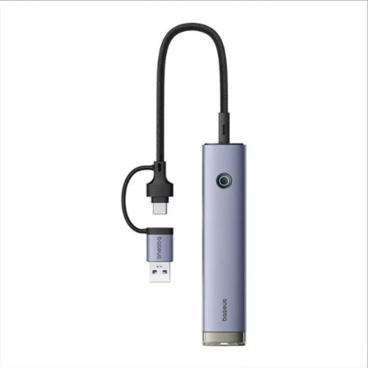 Baseus UltraJoy USB / USB-C Hub, 3 x USB-A 3.0 - 1 x USB-C - 1 x RJ45, Gray B0005280B811-14