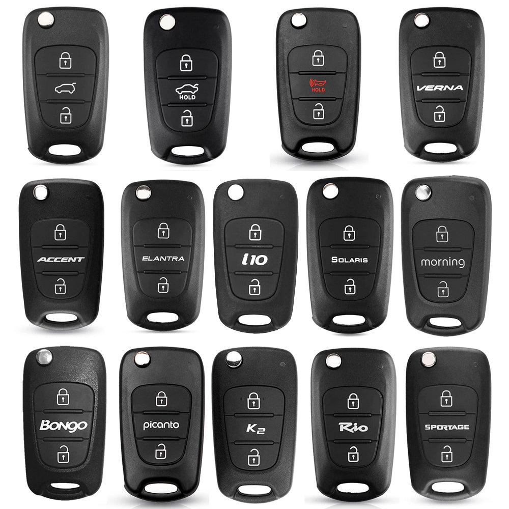 Techsuit 2003.04 Car Key Cover for Hyundai Elantra / Kia Picanto, Black