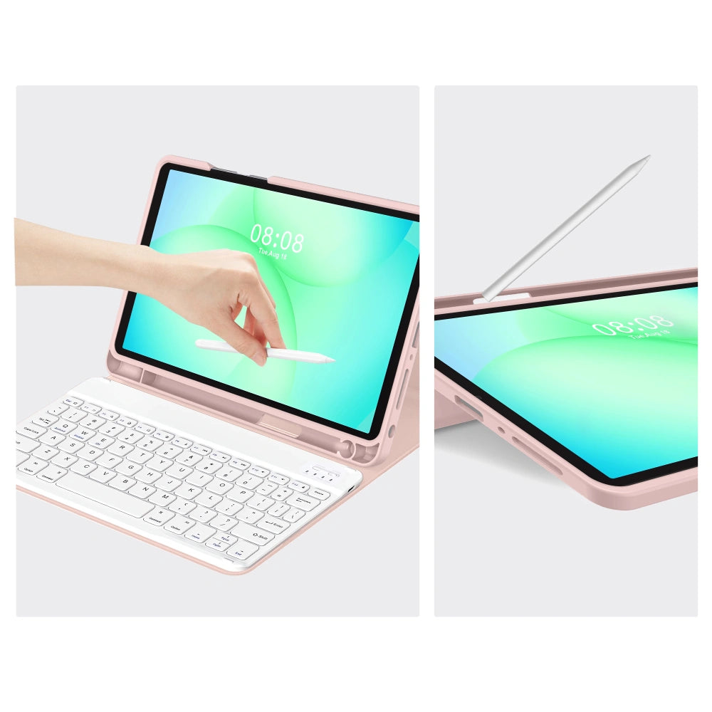 Keyboard Case for Samsung Galaxy Tab A11+ / Tab A9+, Tech-Protect, SC PEN, Pink