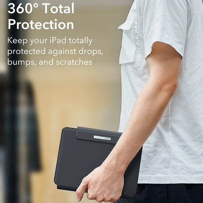 Keyboard Case for Apple iPad (2025) / (2022), ESR, Rebound, Gray