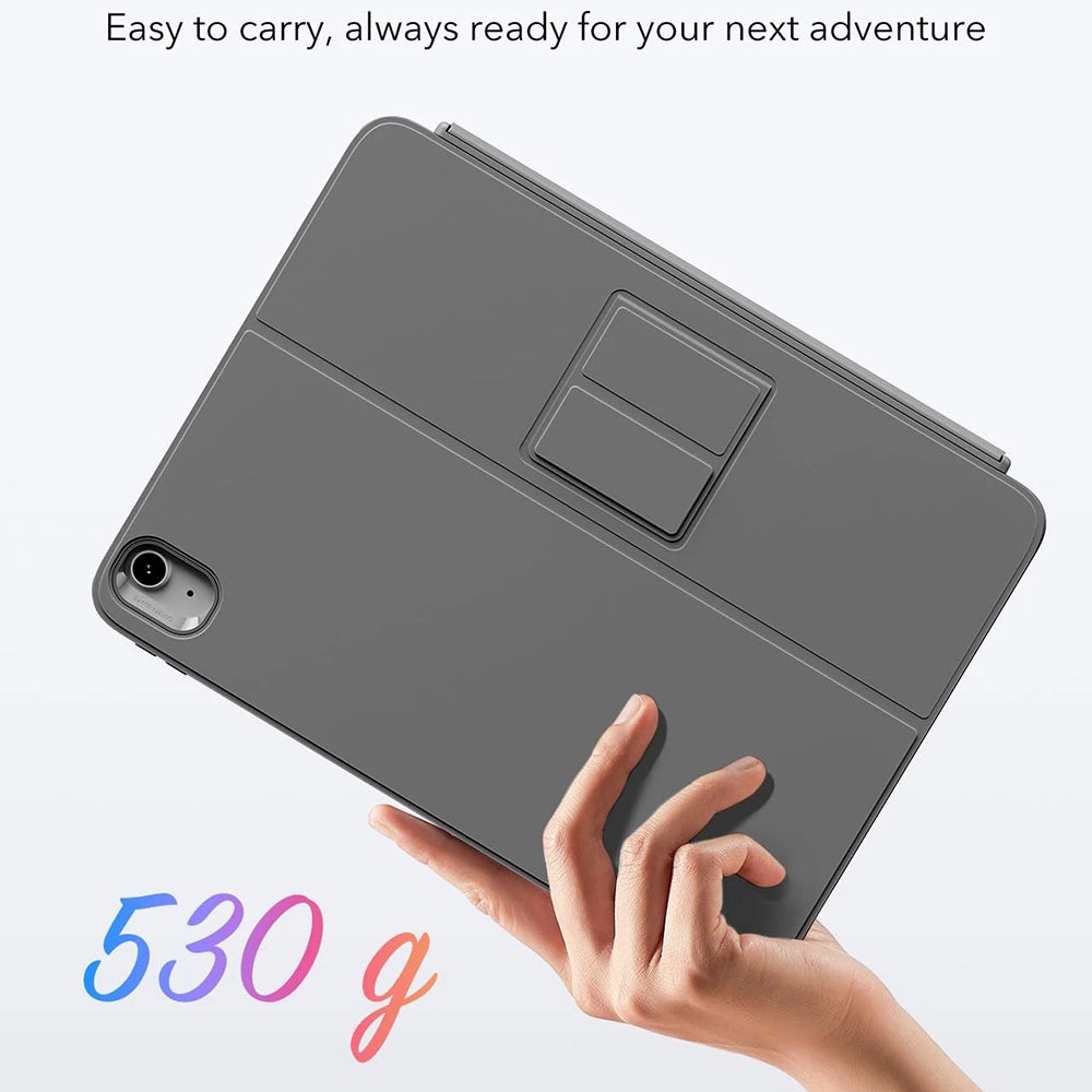 Keyboard Case for Apple iPad Air 11 (2026) / iPad Air 11 (2025) / Air 11 (2024) / Air (2022) / Air (2020), ESR, Flex, Gray