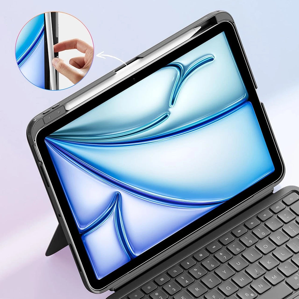 Keyboard Case for Apple iPad Air 11 (2026) / iPad Air 11 (2025) / Air 11 (2024) / Air (2022) / Air (2020), ESR, Flex, Gray