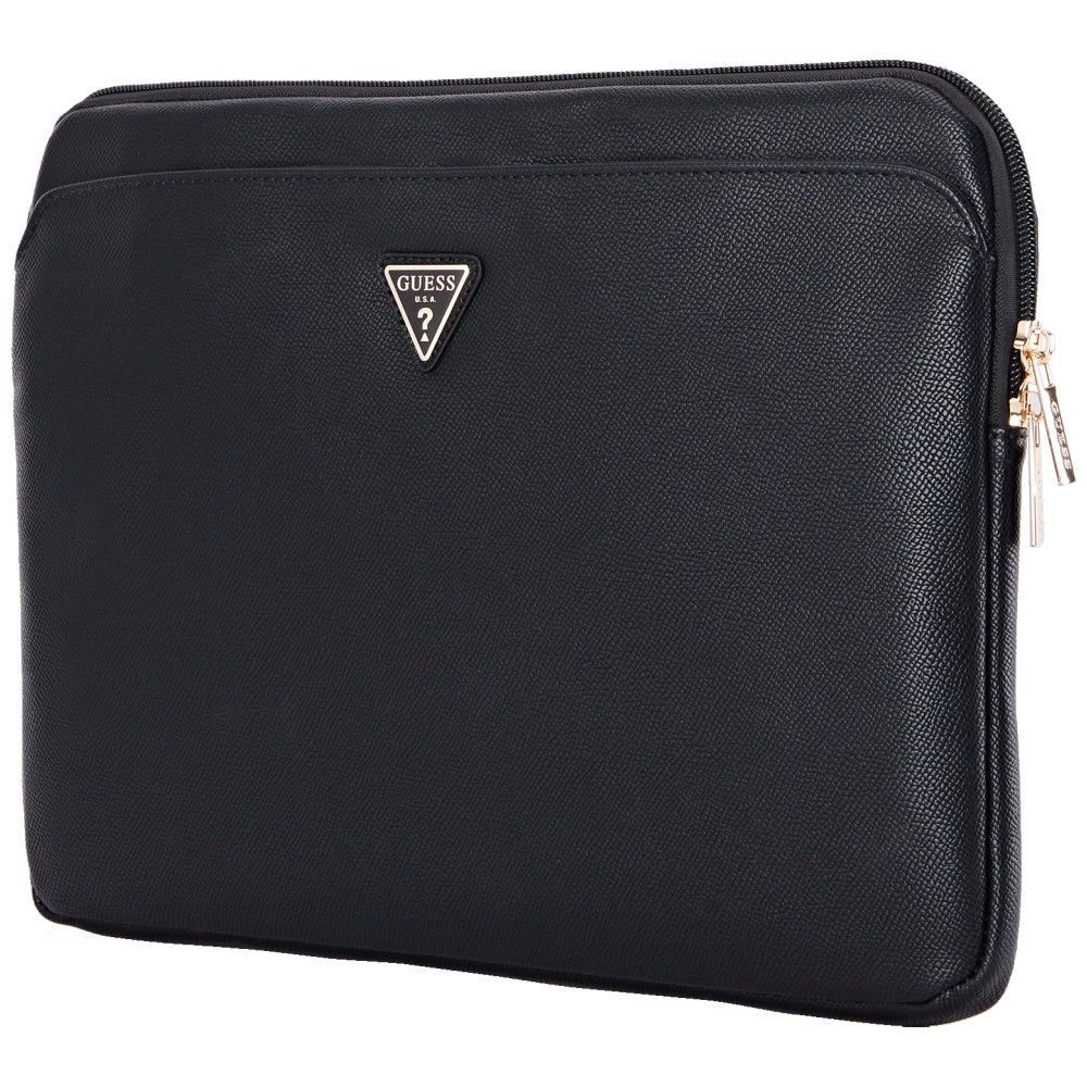 Guess Grained Triangle Logo Case for 14-inch Laptop, Black