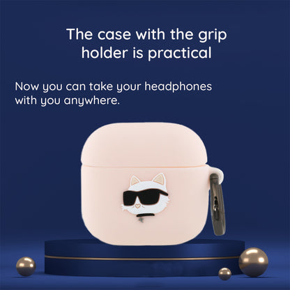 Karl Lagerfeld 3D Karl's Head Case for Apple AirPods 4, Black