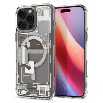 MagSafe Case for Apple iPhone 16 Pro Max, Spigen, Ultra Hybrid Zero One, Gray ACS08381