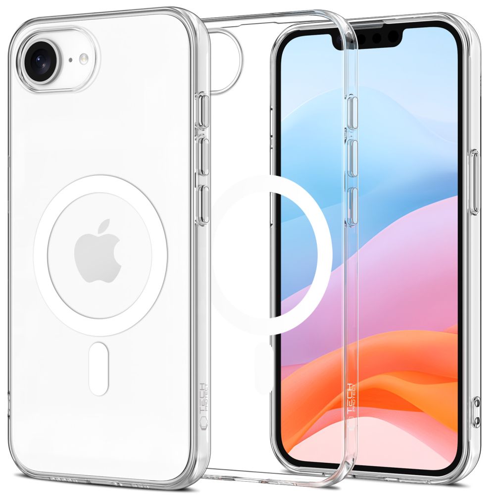 MagSafe Case for Apple iPhone 16e, Tech-Protect, Flexair, Transparent