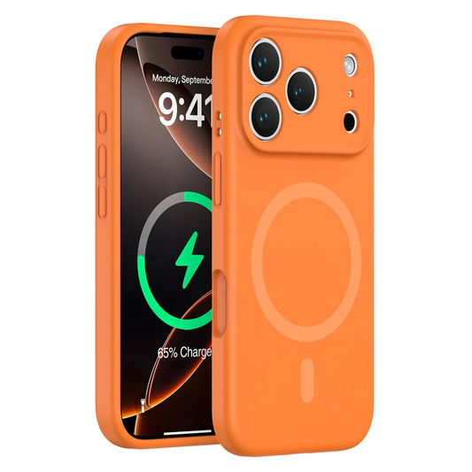 MagSafe Case for Apple iPhone 17 Pro Max, OEM, Liquid Silicone, Orange
