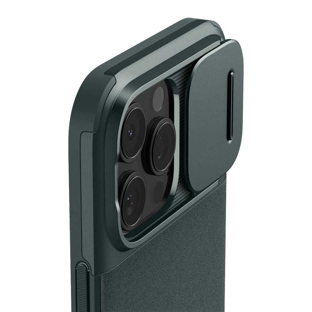 MagSafe Case for Apple iPhone 16 Pro, Spigen, OPTIK ARMOR, Green ACS08150