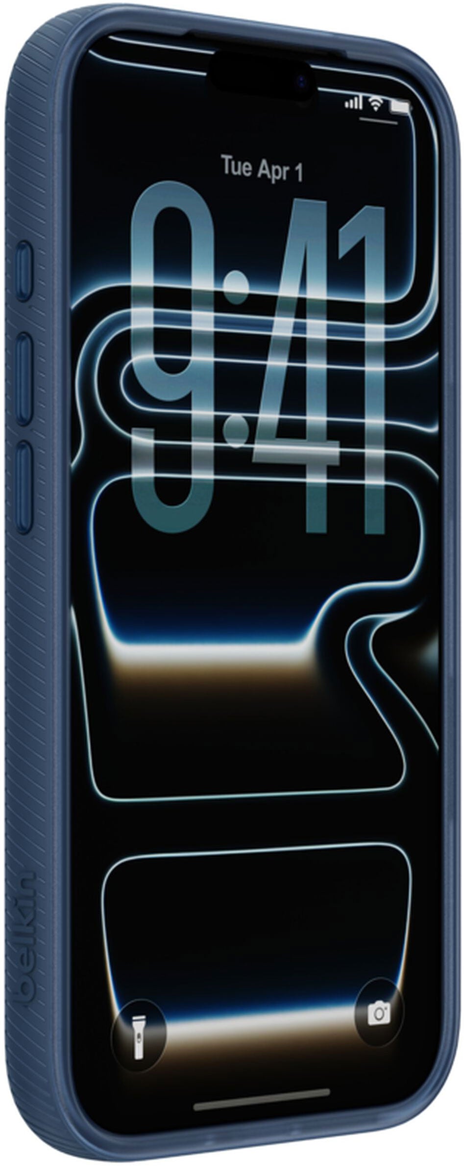 MagSafe Case for Apple iPhone 17 Pro, Belkin, SheerForce Grip, Navy MSA035hqNY
