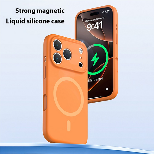 MagSafe Case for Apple iPhone 17 Pro Max, OEM, Liquid Silicone, Orange