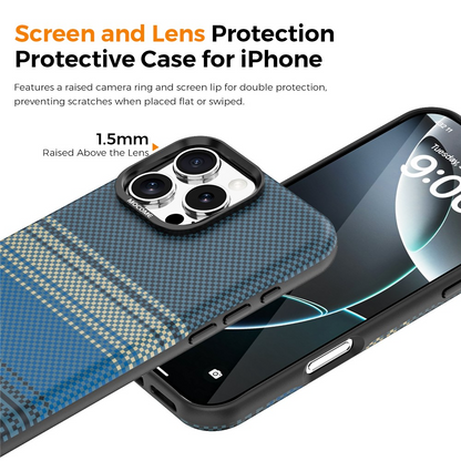 MagSafe Case for Apple iPhone 16 Pro Max, OEM, Gradient Rainbow, Navy Blue