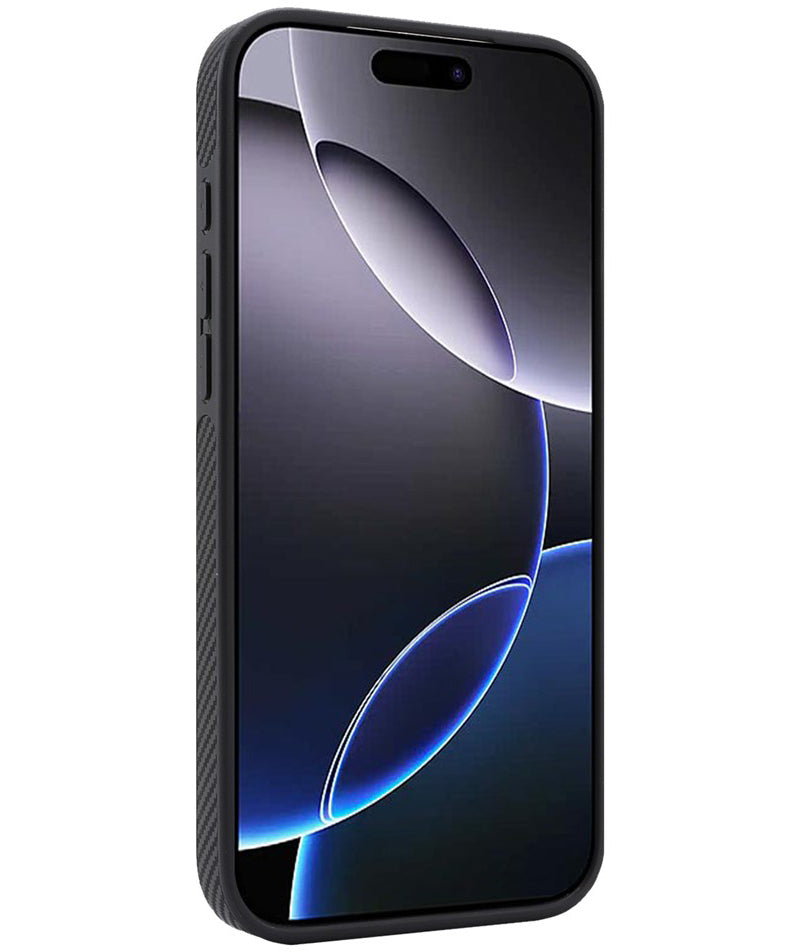 MagSafe Case for Apple iPhone 16 Pro Max, OEM, Carbon Metal Ring, Black