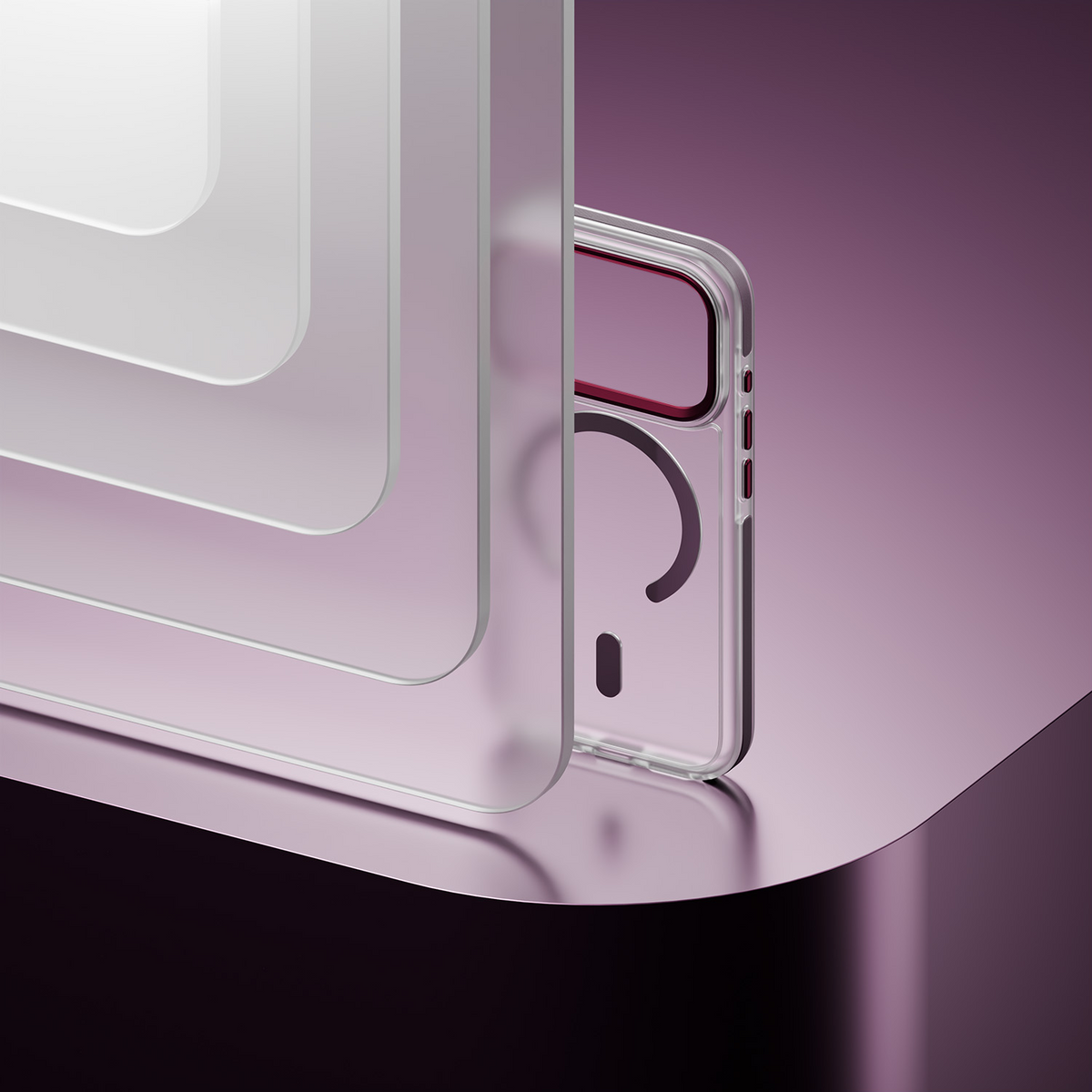 MagSafe Case for Apple iPhone 18 Pro Max / 17 Pro Max, Etteri, Icy Mag, Burgundy