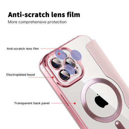 MagSafe Case for Apple iPhone 12 Pro, Techsuit, SmartMag Book, Pink