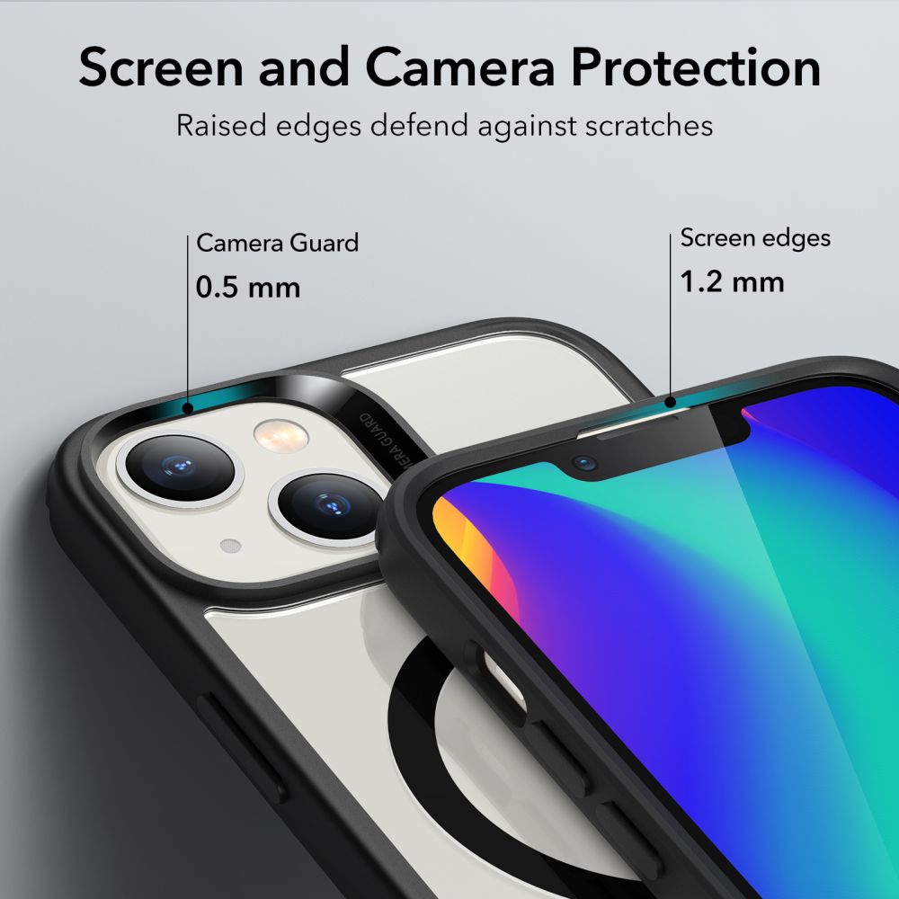 MagSafe Case for Apple iPhone 14 / 13, ESR, Classic Hybrid, Black Transparent