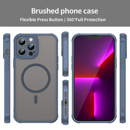 MagSafe Case for Apple iPhone 13 Pro, Techsuit, HaloFrost II, Navy Blue