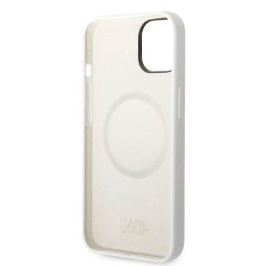 MagSafe Case for Apple iPhone 14 Plus, Karl Lagerfeld, Choupette Silicone, White