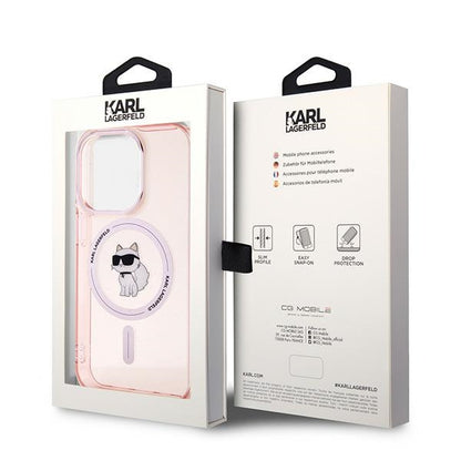 MagSafe Case for Apple iPhone 14 Pro Max, Karl Lagerfeld, IML Choupette, Pink