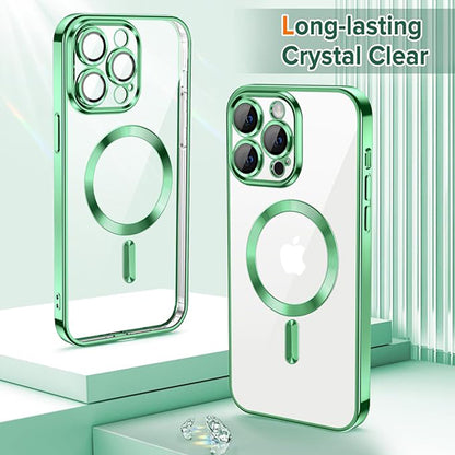 MagSafe Case for Apple iPhone 14 Pro, Techsuit, Luxury Crystal, Light Green