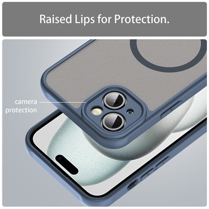 MagSafe Case for Apple iPhone 14, Techsuit, HaloFrost II, Navy Blue